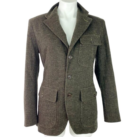 Ralph Lauren Soft Lightweight Herringbone Field Jacket Blazer Sz 4 XS - Picture 4 of 14